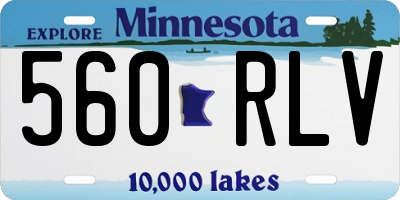 MN license plate 560RLV