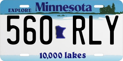 MN license plate 560RLY