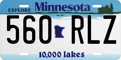 MN license plate 560RLZ