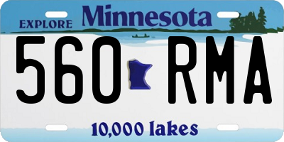 MN license plate 560RMA
