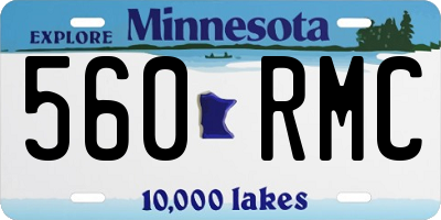 MN license plate 560RMC