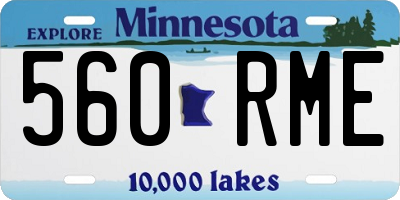 MN license plate 560RME