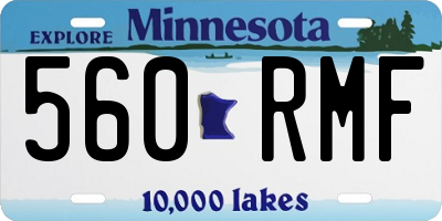 MN license plate 560RMF