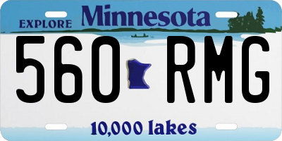 MN license plate 560RMG