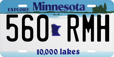 MN license plate 560RMH