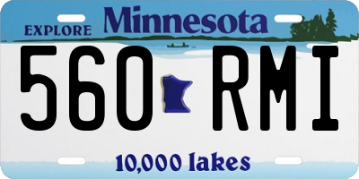MN license plate 560RMI