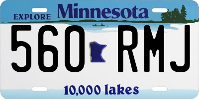 MN license plate 560RMJ