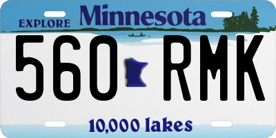 MN license plate 560RMK
