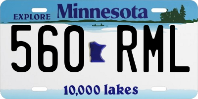 MN license plate 560RML