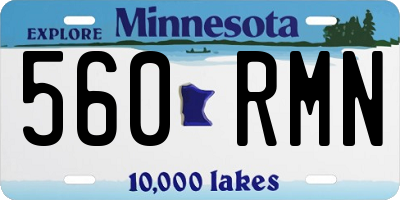 MN license plate 560RMN