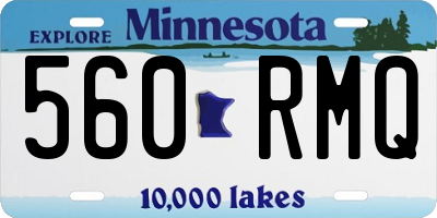MN license plate 560RMQ