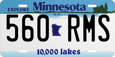 MN license plate 560RMS