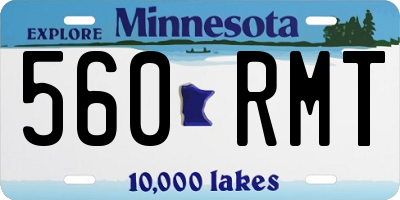 MN license plate 560RMT