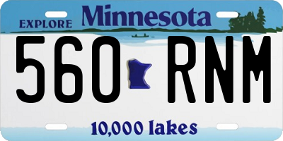 MN license plate 560RNM