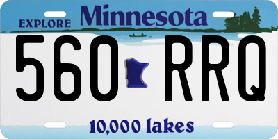 MN license plate 560RRQ
