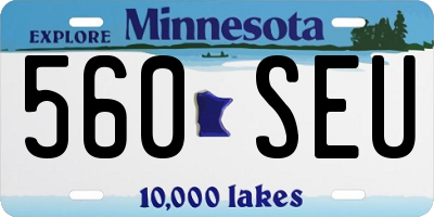 MN license plate 560SEU