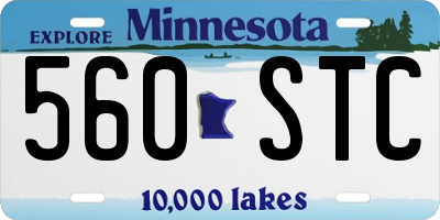 MN license plate 560STC