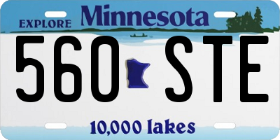 MN license plate 560STE