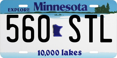MN license plate 560STL