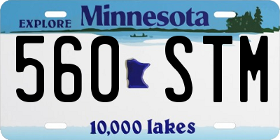 MN license plate 560STM