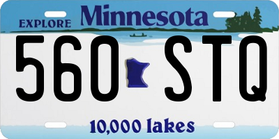 MN license plate 560STQ