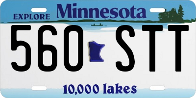 MN license plate 560STT