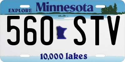 MN license plate 560STV