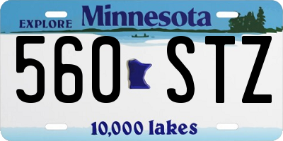 MN license plate 560STZ