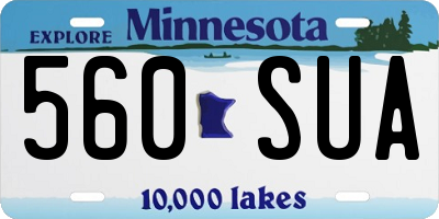 MN license plate 560SUA