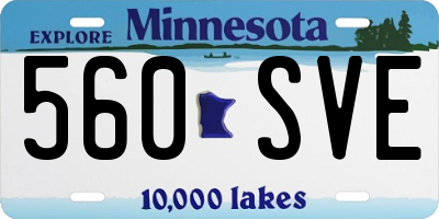 MN license plate 560SVE