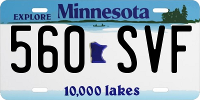 MN license plate 560SVF
