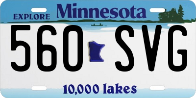 MN license plate 560SVG