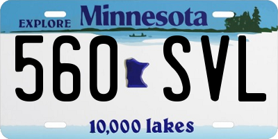 MN license plate 560SVL