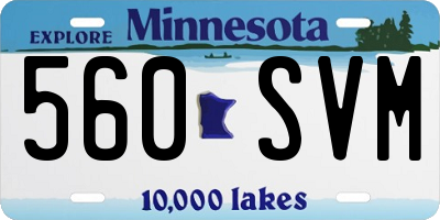 MN license plate 560SVM