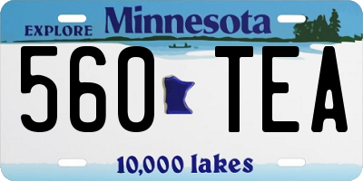 MN license plate 560TEA