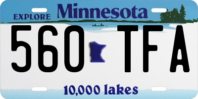 MN license plate 560TFA