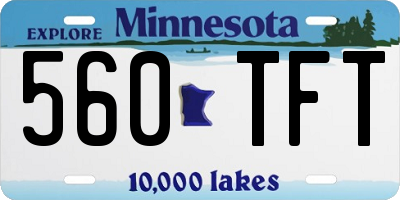 MN license plate 560TFT