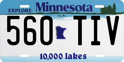 MN license plate 560TIV