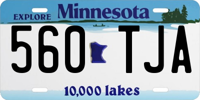 MN license plate 560TJA