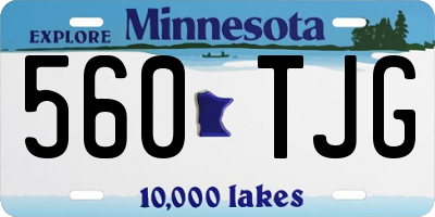 MN license plate 560TJG