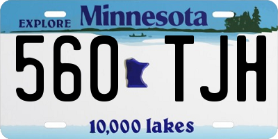 MN license plate 560TJH