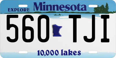 MN license plate 560TJI