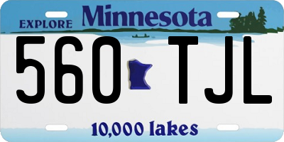 MN license plate 560TJL