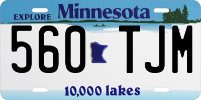 MN license plate 560TJM