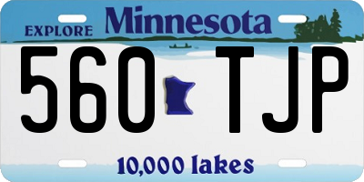 MN license plate 560TJP