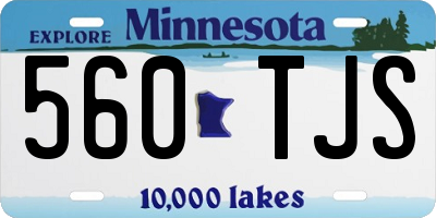 MN license plate 560TJS