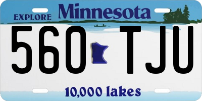 MN license plate 560TJU
