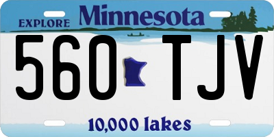 MN license plate 560TJV