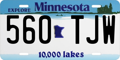 MN license plate 560TJW