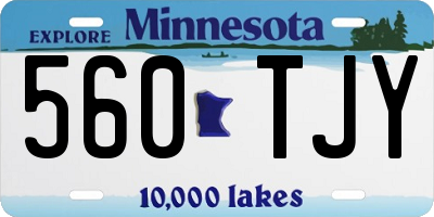 MN license plate 560TJY